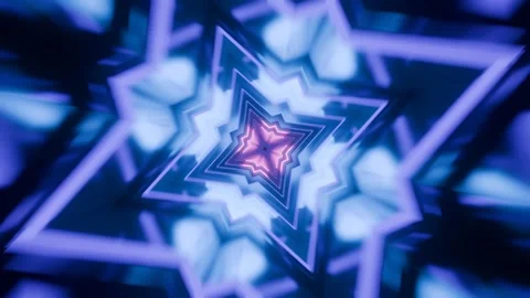 3d render kaleidoscope cinematic background, endless loop Vidéo 274849520
