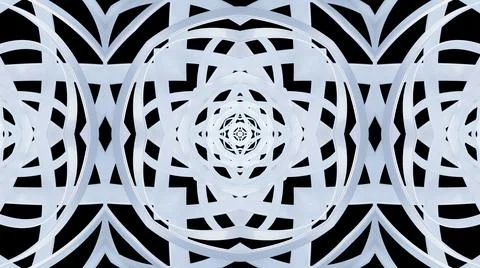 3d render. Kaleidoscope effect with symmetrical structure with round thing like Illustrazione stock