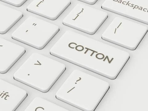 3d render of keyboard with cotton key Stock Photos