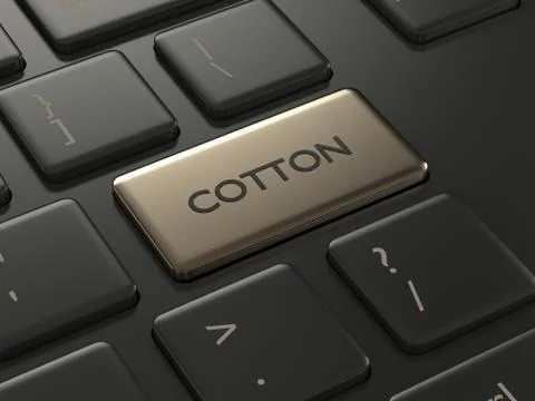 3d render of keyboard with cotton key Stock Photos