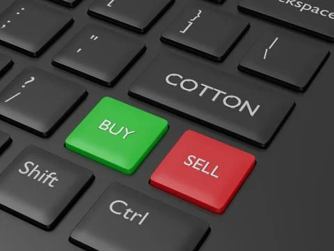 3d render of keyboard with cotton key Stock Photos
