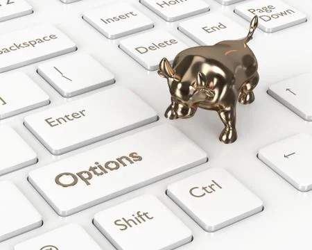 3d render of keyboard with options button Stockfoto's