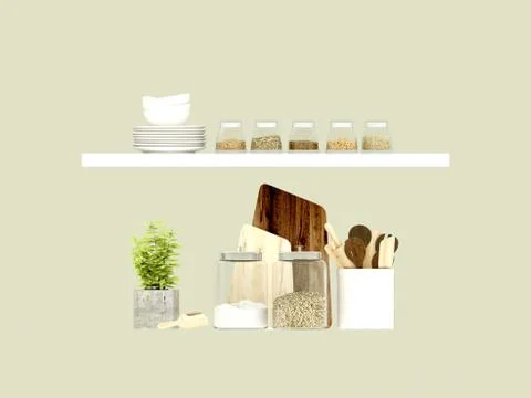 3d render of kitchen appliance Illustrazione stock