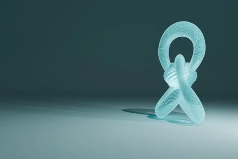 3d render of knot with binding and blue glow Stock Illustration