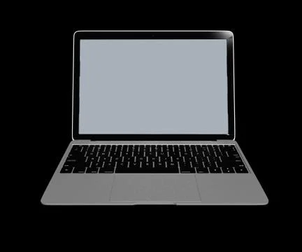 3d render of laptop computer Stock Illustration