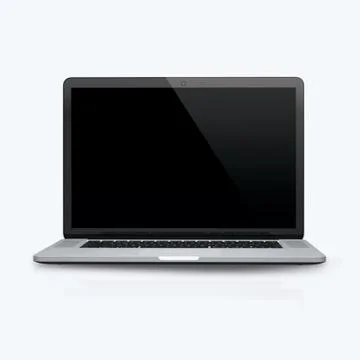 3D render of a laptop on a white background Stock Illustration