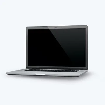 3D render of a laptop on a white background Stock Illustration