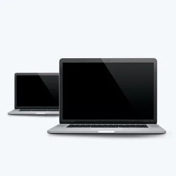3D render of a laptop on a white background Stock Illustration