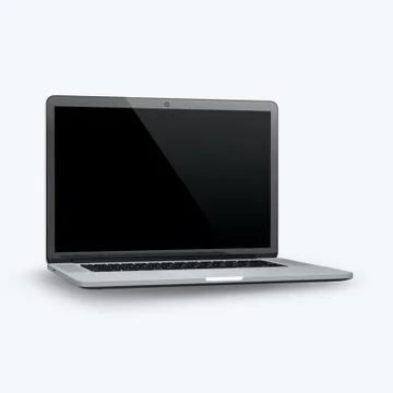3D render of a laptop on a white background Stock Illustration