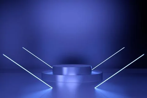 3d render, laser show, night club interior lights, glowing lines, abstract 스톡 일러스트