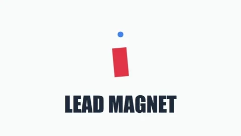 3D render of lead magnet concept creating digital marketing background Stock Footage 335207236