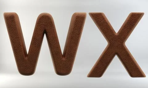 3D Render of Leather Alphabet Stockillustratie