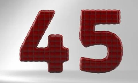 3D Render of Leather Couch Alphabet Stockillustratie