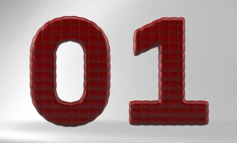 3D Render of Leather Couch Alphabet Stockillustratie