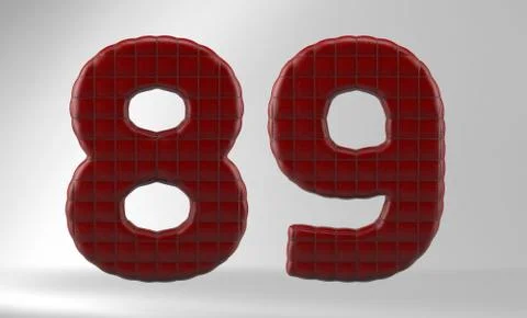 3D Render  of Leather Couch Alphabet Stock Illustration