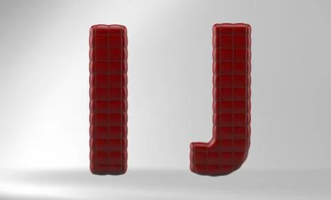 3D Render of Leather Couch Alphabet Stockillustratie