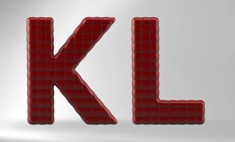 3D Render of Leather Couch Alphabet Stock Illustration