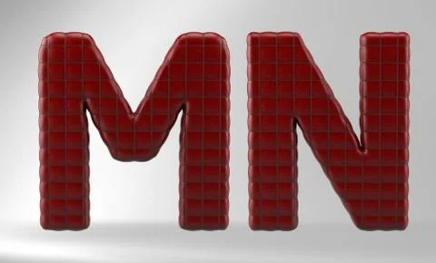 3D Render of Leather Couch Alphabet Stockillustratie