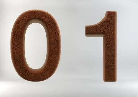 3D Render of Leather Letters Stockillustratie