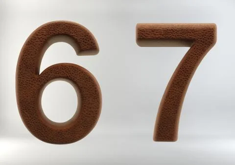 3D Render of Leather Letters Stockillustratie