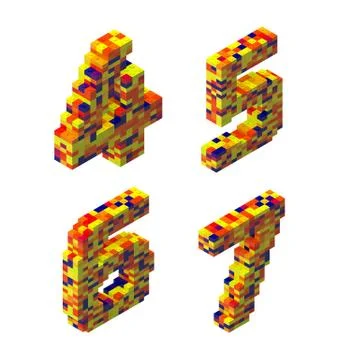 3D Render of Lego Alphabet Stockillustratie