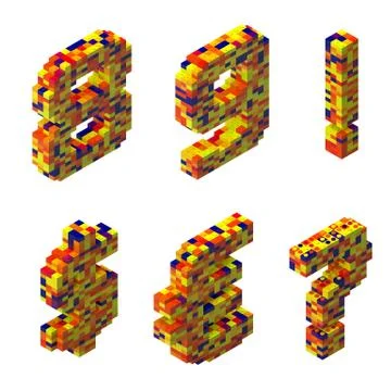 3D Render of Lego Alphabet Stockillustratie