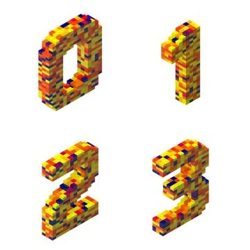 3D Render of Lego Alphabet Stockillustratie