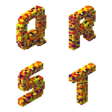 3D Render of Lego Alphabet Stockillustratie