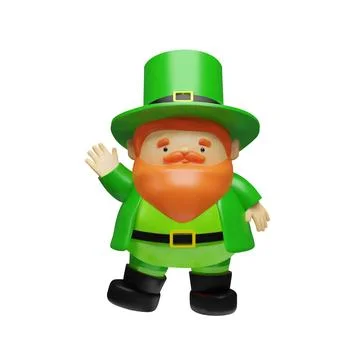 3d render leprechaun for St. Patricks Day Stock Illustration