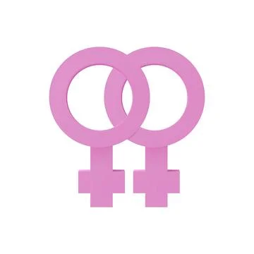 3D render lesbian symbol Stock Illustration