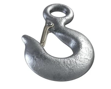 3D render of lifting crane hook isolated on white Stock Illustration