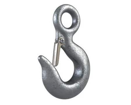 3D render of lifting crane hook isolated on white Stock Illustration