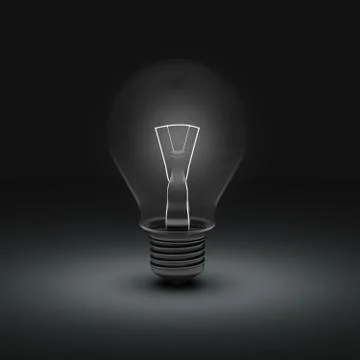 3d render of light bulb Stock Illustration