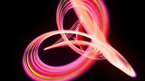 3d render. Light flow bg. Abstract background with light trails, stream of green Stock Illustration