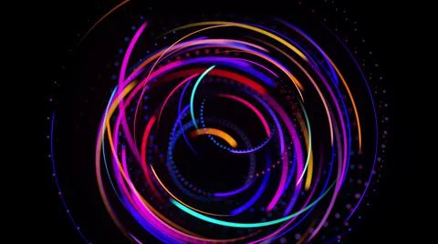 3d render. Light flow form ring structure. Light effect as abstract background 스톡 일러스트