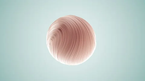 3D render of light golden sphere with ripples displacement surface Stock Footage 238710677