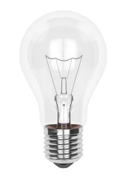3d render of light incandescent bulb over white background Stock Illustration