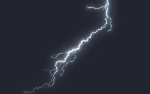 3D render lightning effect A dramatic and powerful 3D rendered depiction of a Stock Photos