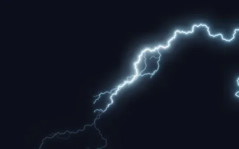 3D render lightning effect A dramatic 3D rendering of dynamic lightning, Stock Photos
