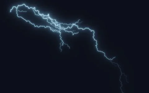3D render lightning effect A dynamic 3D rendering of intricate lightning in a Stock Photos