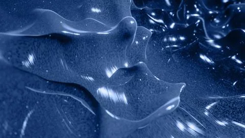 3d render. Liquid black gradient. Glossy paint surface as abstract stylish Illustrazione stock