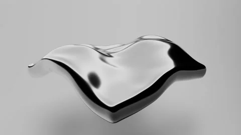3d render of liquid deformation. Smooth elastic shape animation. Stock Footage 162712027