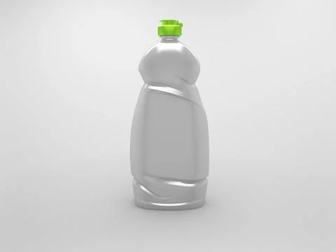 3D Render Liquid dish washing bottle Stock Illustration