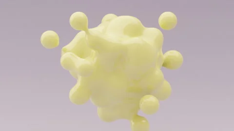 3d render of liquid matter levitation Stock Footage 131959242