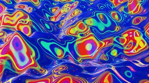 3d render. Liquid pattern like waves. 3D stylish abstract iridescent bg of wavy 스톡 일러스트