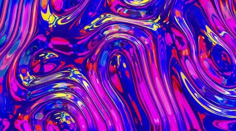 3d render. Liquid pattern like waves. 3D stylish abstract iridescent bg of wavy 스톡 일러스트