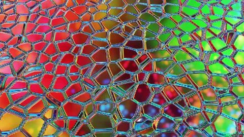 3d render. Liquid pattern like waves. 3D stylish abstract iridescent bg of wavy Stock Illustration