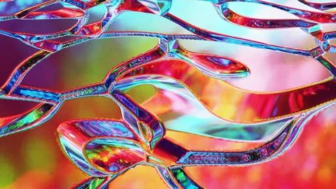 3d render. Liquid pattern like waves. 3D stylish abstract iridescent bg of wavy 스톡 일러스트