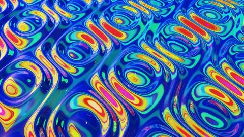3d render. Liquid pattern like waves. 3D stylish abstract iridescent bg of wavy 스톡 일러스트