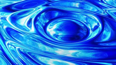 3d render. Liquid pattern like waves. 3D stylish abstract blue bg of wavy Stock Illustration